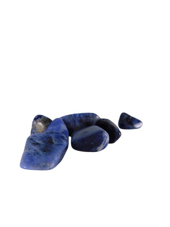 Natural Tumbled Sodalite Stone Lot 0.5 Oz Blue Crystal Set Polished Stones Altar - Picture 5 of 9